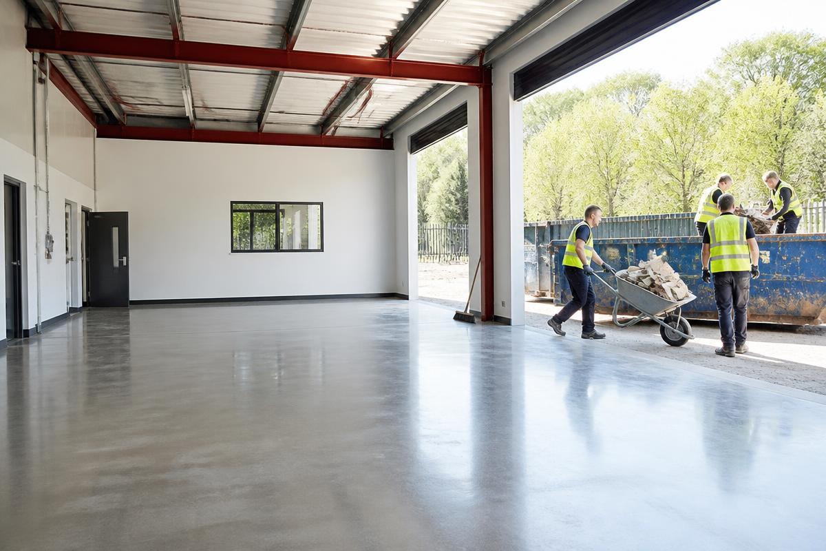 Chantier remis en état après déblaiement et nettoyage